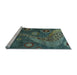 Sideview of Machine Washable Oriental Light Blue Modern Rug, wshabs4262lblu