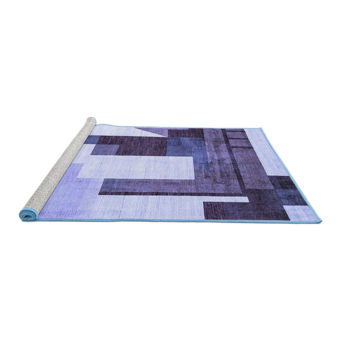 Sideview of Machine Washable Oriental Blue Modern Rug, wshabs4263blu