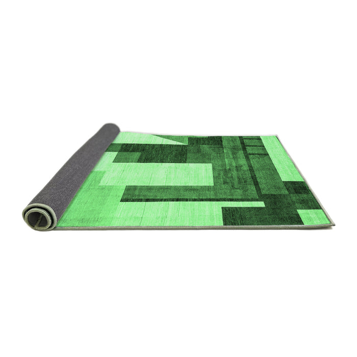 Sideview of Oriental Emerald Green Modern Rug, abs4263emgrn