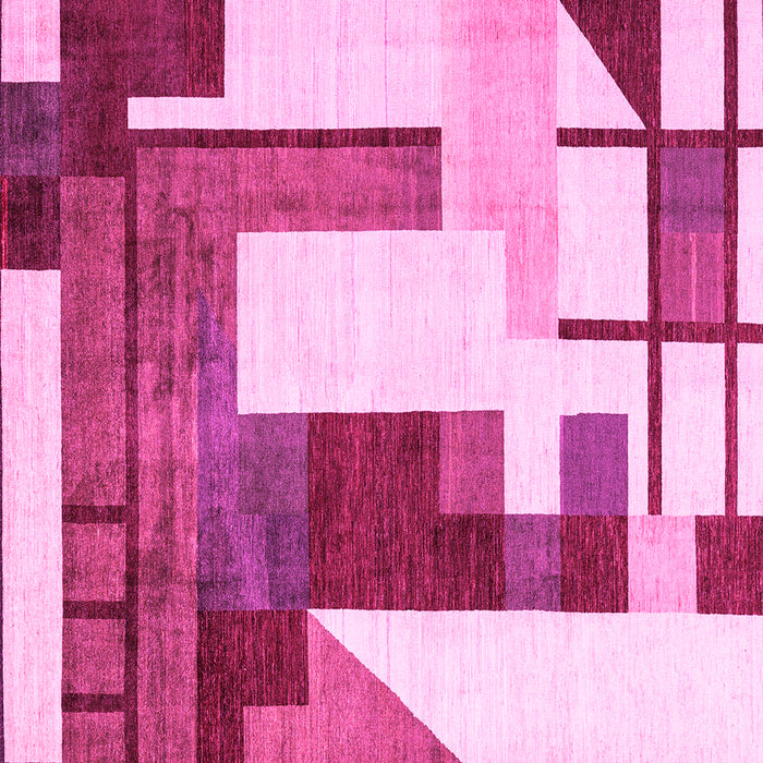 Square Oriental Pink Modern Rug, abs4263pnk