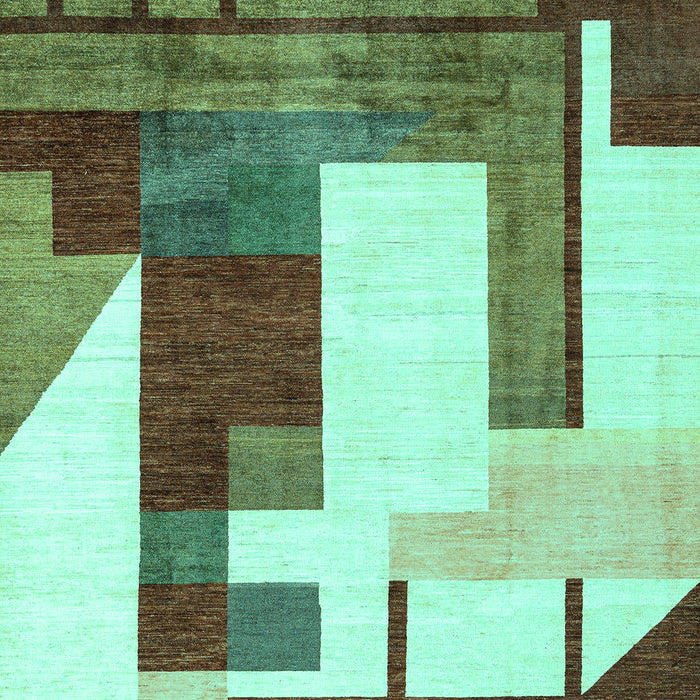 Machine Washable Oriental Turquoise Modern Area Rugs, wshabs4263turq
