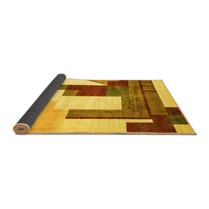 Sideview of Oriental Yellow Modern Rug, abs4263yw