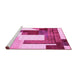 Sideview of Machine Washable Oriental Pink Modern Rug, wshabs4263pnk