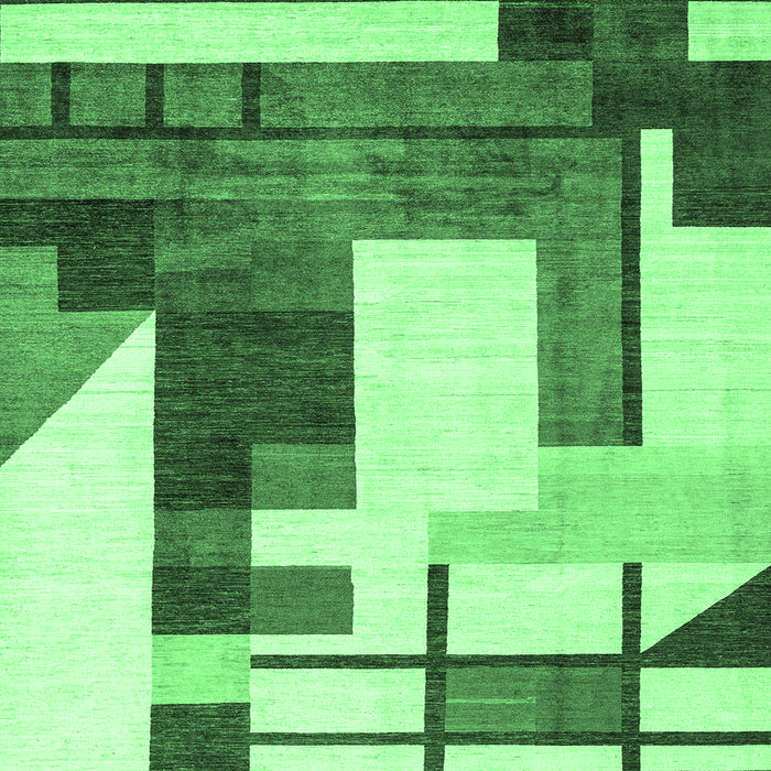 Square Oriental Emerald Green Modern Rug, abs4263emgrn