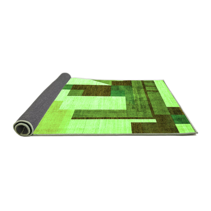 Sideview of Oriental Green Modern Rug, abs4263grn
