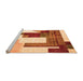 Sideview of Machine Washable Oriental Orange Modern Area Rugs, wshabs4263org