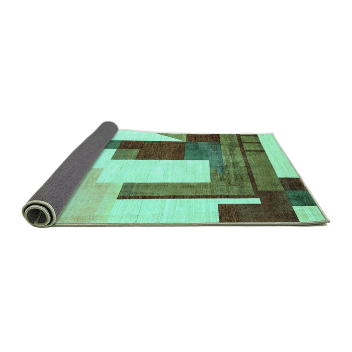 Sideview of Oriental Turquoise Modern Rug, abs4263turq