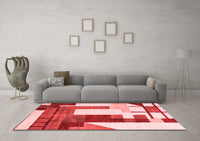 Machine Washable Oriental Red Modern Rug, wshabs4263red