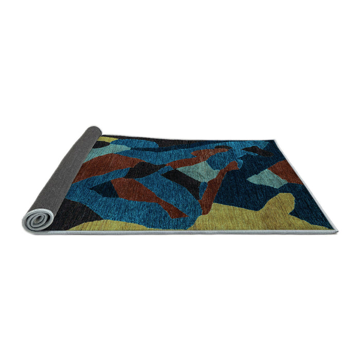 Sideview of Oriental Light Blue Modern Rug, abs4264lblu