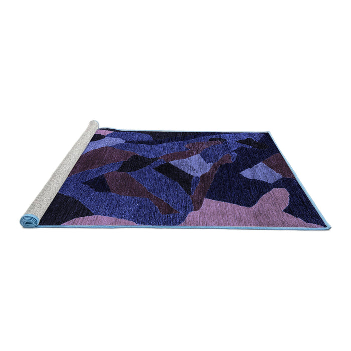 Sideview of Machine Washable Oriental Blue Modern Rug, wshabs4264blu