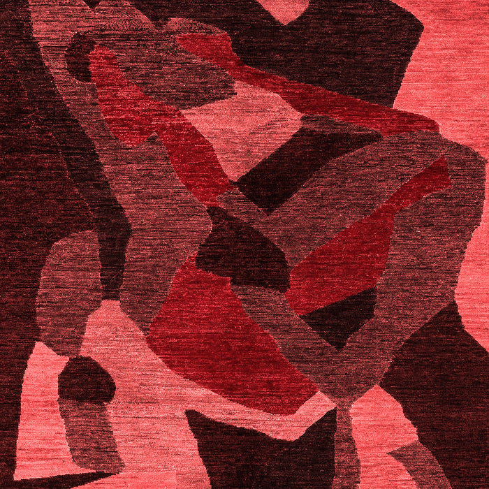 Machine Washable Oriental Red Modern Rug, wshabs4264red