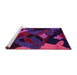 Sideview of Machine Washable Oriental Pink Modern Rug, wshabs4264pnk