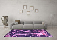 Machine Washable Oriental Purple Modern Rug, wshabs4265pur