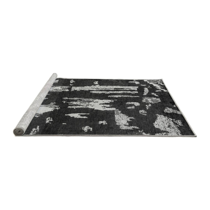 Sideview of Machine Washable Oriental Gray Modern Rug, wshabs4265gry
