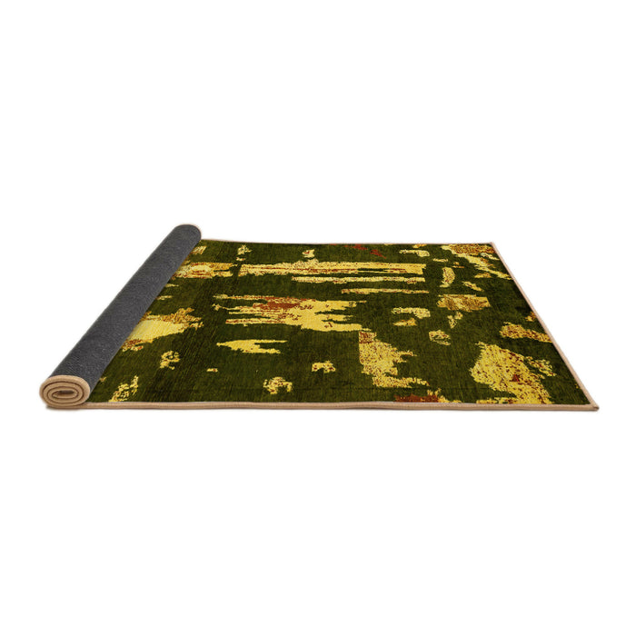 Sideview of Oriental Yellow Modern Rug, abs4265yw