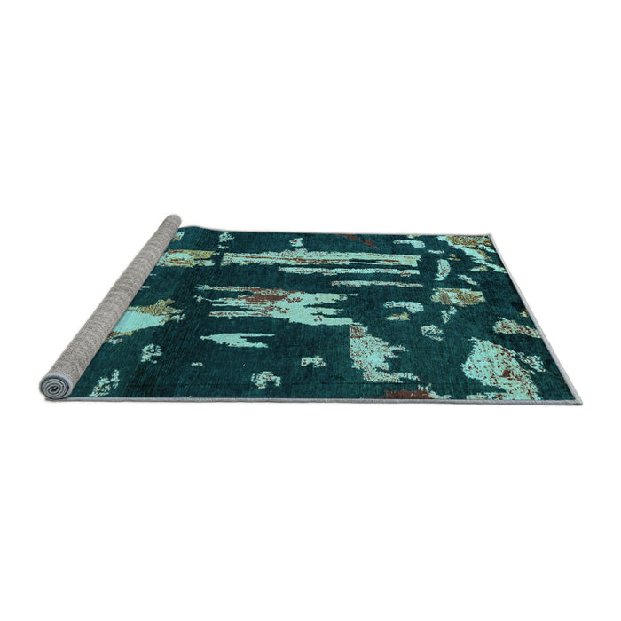 Sideview of Machine Washable Oriental Light Blue Modern Rug, wshabs4265lblu