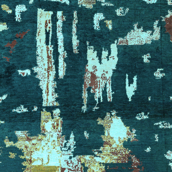 Oriental Light Blue Modern Rug, abs4265lblu