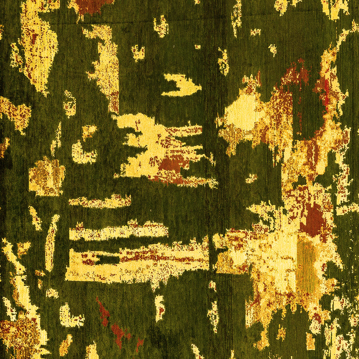 Square Oriental Yellow Modern Rug, abs4265yw