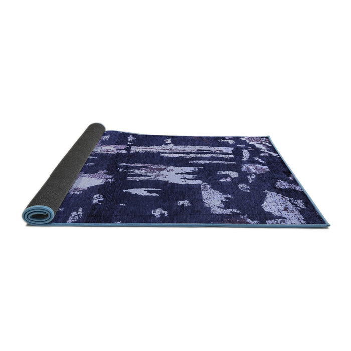 Sideview of Oriental Blue Modern Rug, abs4265blu