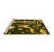 Sideview of Machine Washable Oriental Yellow Modern Rug, wshabs4265yw