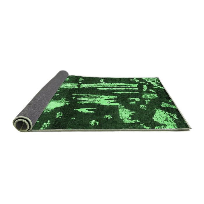 Sideview of Oriental Emerald Green Modern Rug, abs4265emgrn