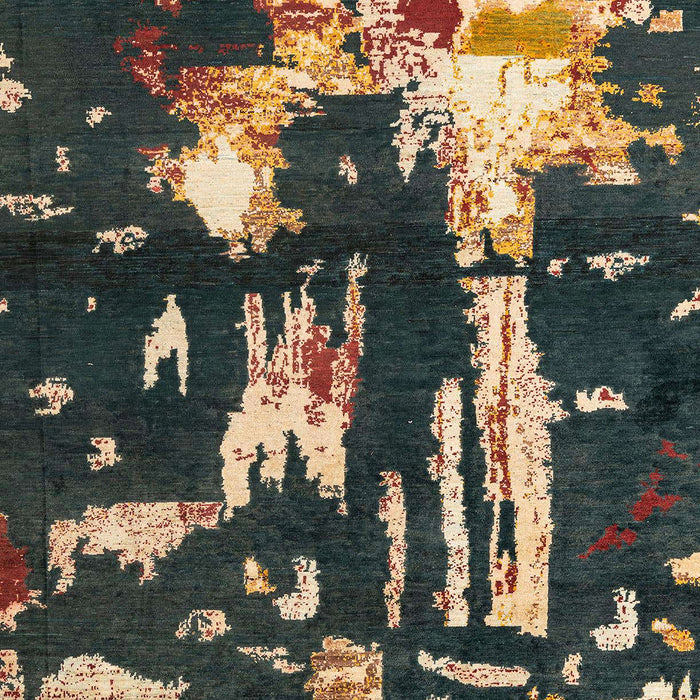 Abstract Dark Almond Brown Oriental Rug, abs4265