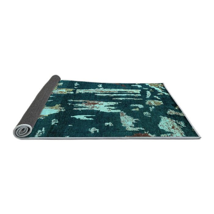 Sideview of Oriental Light Blue Modern Rug, abs4265lblu