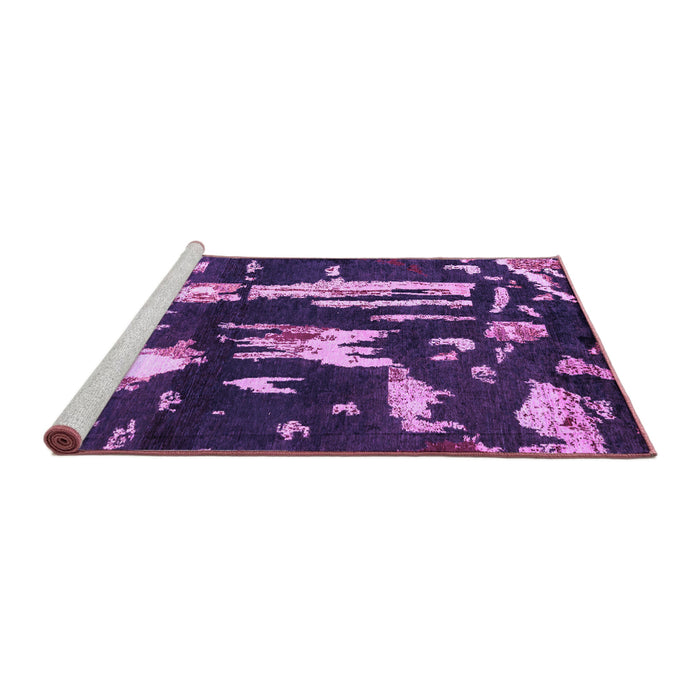 Sideview of Machine Washable Oriental Purple Modern Area Rugs, wshabs4265pur