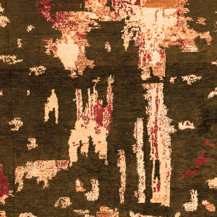 Machine Washable Oriental Orange Modern Area Rugs, wshabs4265org