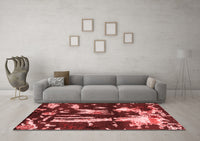 Machine Washable Oriental Red Modern Rug, wshabs4265red