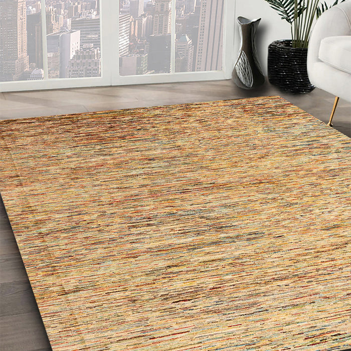 Machine Washable Abstract Chocolate Brown Rug in a Family Room, wshabs4266