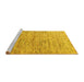 Sideview of Machine Washable Oriental Yellow Modern Rug, wshabs4266yw