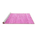 Sideview of Machine Washable Oriental Pink Modern Rug, wshabs4267pnk