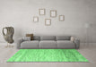 Machine Washable Oriental Emerald Green Modern Area Rugs in a Living Room,, wshabs4267emgrn