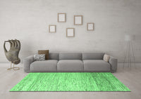 Machine Washable Oriental Emerald Green Modern Rug, wshabs4267emgrn