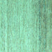 Square Machine Washable Oriental Turquoise Modern Area Rugs, wshabs4267turq