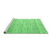 Sideview of Machine Washable Oriental Emerald Green Modern Area Rugs, wshabs4267emgrn