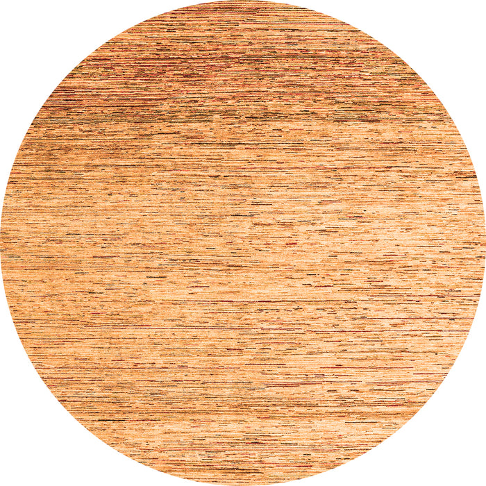 Round Oriental Orange Modern Rug, abs4267org