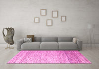 Machine Washable Oriental Pink Modern Rug, wshabs4267pnk