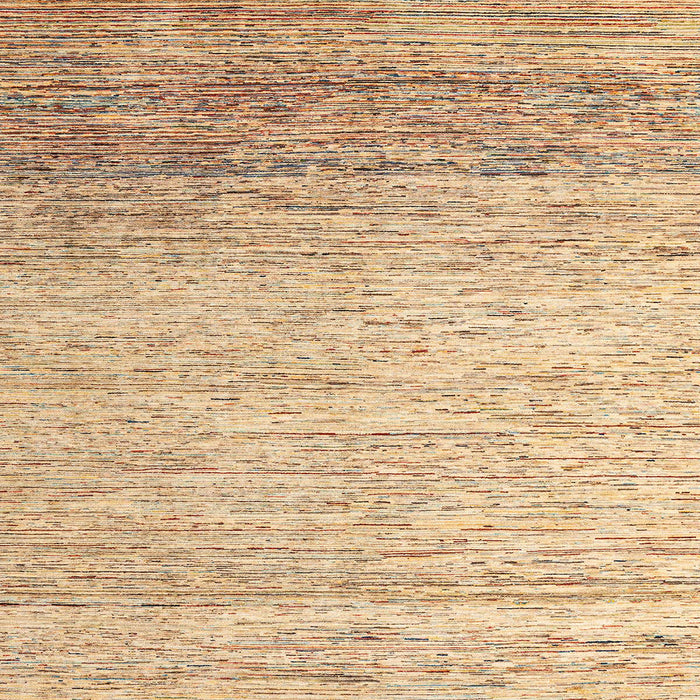 Square Abstract Brown Gold Oriental Rug, abs4267