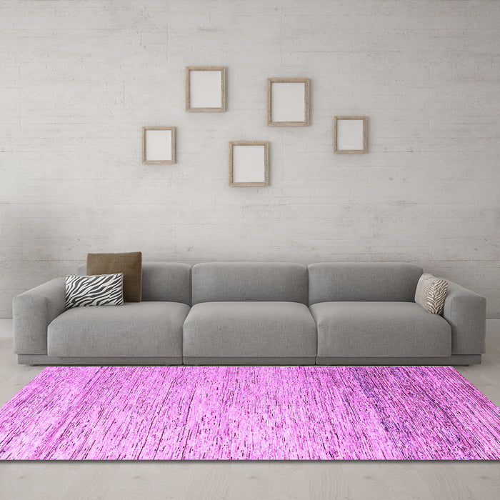Machine Washable Oriental Purple Modern Area Rugs in a Living Room, wshabs4267pur