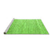 Sideview of Machine Washable Oriental Green Modern Area Rugs, wshabs4267grn