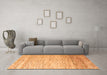Machine Washable Oriental Orange Modern Area Rugs in a Living Room, wshabs4267org