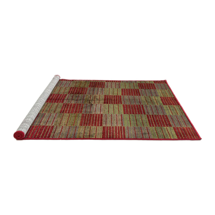 Sideview of Machine Washable Abstract Brown Rug, wshabs4268