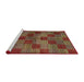 Sideview of Machine Washable Abstract Brown Rug, wshabs4268