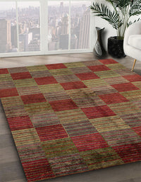 Abstract Brown Oriental Rug, abs4268