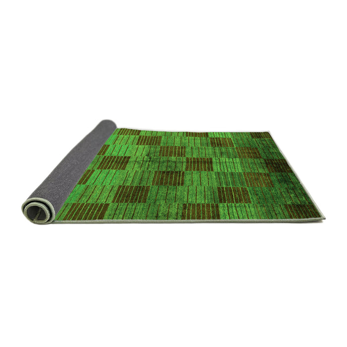 Sideview of Oriental Green Modern Rug, abs4268grn
