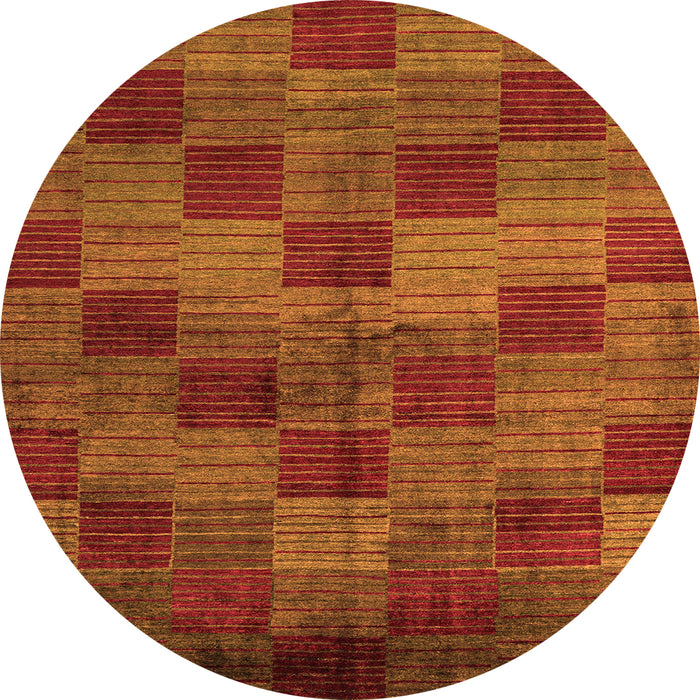 Round Oriental Orange Modern Rug, abs4268org