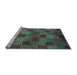 Sideview of Machine Washable Oriental Light Blue Modern Rug, wshabs4268lblu