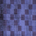 Square Machine Washable Oriental Blue Modern Rug, wshabs4268blu